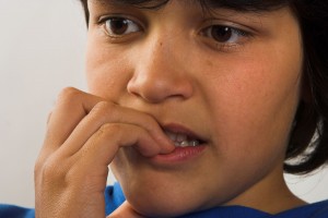 anxious child nail biting