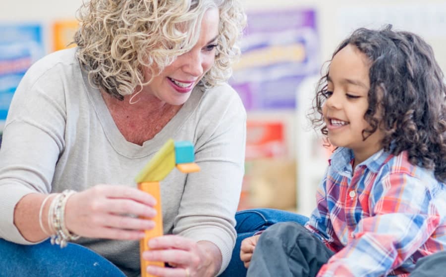 Psychologist Playing with child