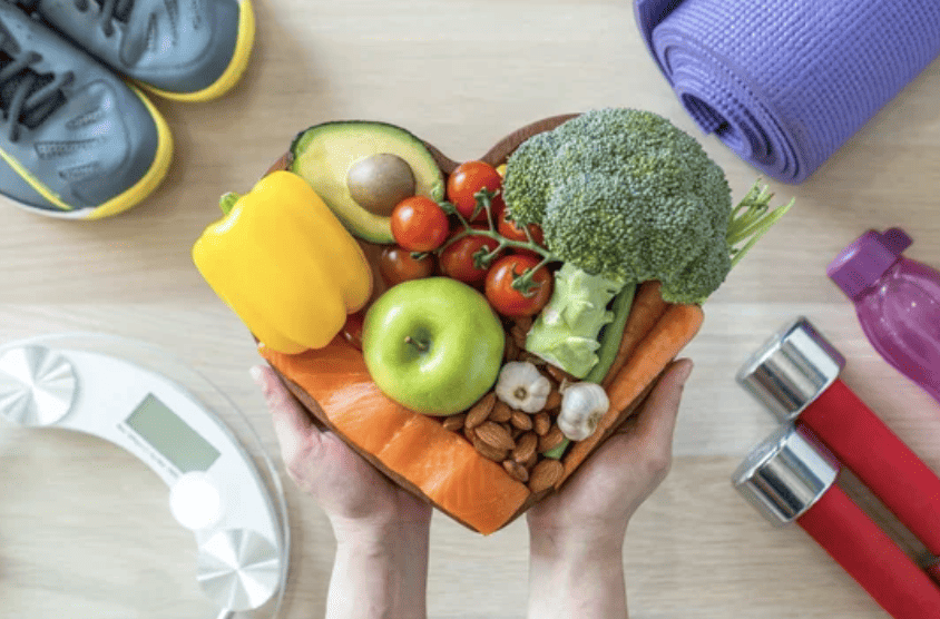 Vegetables shaped as heart.