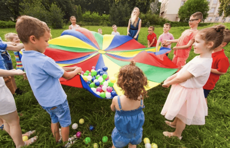 Kids enjoying summer camp activity