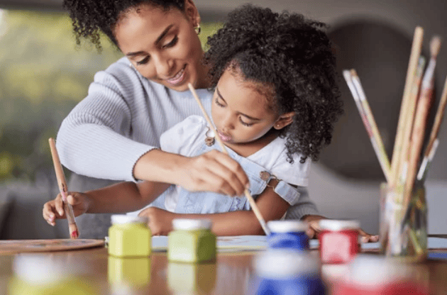 Mother and Daughter painting