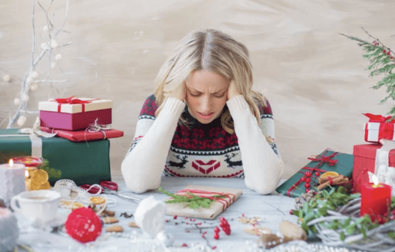 Women going through Holiday stress