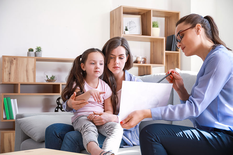 Parent and Child Interaction Therapy with psychologist.